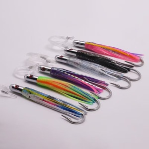 Señuelo de Pesca de Arrastre de 5 Pulgadas para Grandes Capturas, Faldas de Calamar con Cabeza de Resina, Faldas de Silicona para Pulpo y Calamar, para Marlin, Atún y Pesca en Agua Salada - Product Image 2