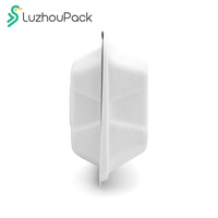 LuzhouPack Récipient jetable à emporter 6 "(450ml) Boîte à hamburger Emballage alimentaire