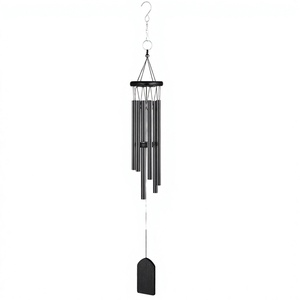 Carillons à vent classiques en aluminium, style zen/détente, faits à la main, pour extérieur, intérieur, jardin, patio, balcon, maison, 29 pouces, 6 tubes, DIY - Product Image 4