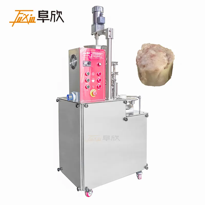 Manufacturers sell semi-automatic meat stuffing siomai machine/floor type multi-functional square skin shaomai machine