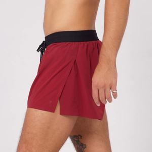 Pantalones cortos de running para hombre, de malla elástica, con forro largo para ropa deportiva, de 3 pulgadas, con bolsillo, efecto fruncido en glúteos, camuflaje, para fitness - Product Image 2