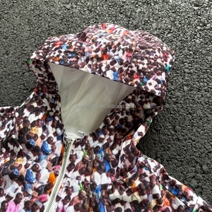 Vestes coupe-vent personnalisées imperméables en nylon, coupe carrée, avec doublure en mesh et imprimé intégral, pour activités de plein air - Product Image 3