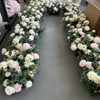 Ifg Hoge Kwaliteit Real Touch Greenery Bladeren Rose Zijden Bloem Tafelloper