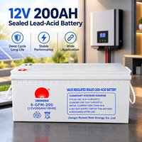 Batterie AGM Gel à décharge profonde 12V 24V 100Ah 200Ah 250Ah VRLA sans entretien pour onduleur solaire, camping-car, marine