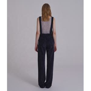 Hemp Cotton Straight Leg <strong>Black</strong> Denim <strong>Dungarees</strong> Rompers Loose Jean Overalls for <strong>Women</strong> - Product Image 6