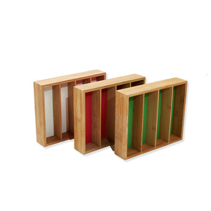 Caja de Almacenamiento de Escritorio de Bambú con Múltiples Compartimentos, Organizador de Oficina Rectangular, Tipo Vertical, Color Sólido TF113 - Product Image 1