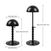 Hauteur Réglable Portable Cap Mannequin Tête Perruque Stand Titulaire En Plastique Cheveux Présentoir pour Perruques et Chapeaux