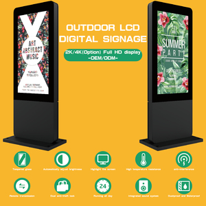 IP65 Outdoor Waterproof High Brightness IPS Advertising Player Display Billboard Panel CMS 4K Vertical Floor Stand Totem - Product Image 3