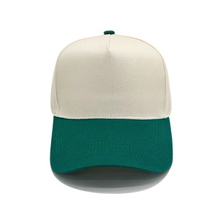 Fünf-Panels Hard Brim Baseball Cap für Männer Frauen Color-Block Sonnenhut für Frühling Sommer Outdoor Plain Trucker Hut - Product Image 3
