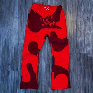 Pantalon de jogging pour hommes en tissu vintage délavé et déchiré, coupé et cousu, personnalisé, vente en gros de vêtements de Dongguan - Product Image 1