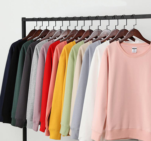 Felpa <span class=keywords><strong>girocollo</strong></span> Oversize da <span class=keywords><strong>uomo</strong></span> con Logo personalizzato 350Gsm, Pullover imbottito tinta unita, con Top foderato per Hip Hop autunnale - Product Image 2