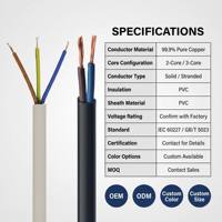 Cable Eléctrico Flexible Multifilar de Cobre Desnudo con Aislamiento de PVC para Instalaciones Eléctricas en Edificios Residenciales