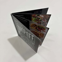 Buku Menu Restoran Minuman Anggur PVC Ukuran A4 Berkualitas Tinggi Anti Air dengan Spiral Binding Custom Pabrik