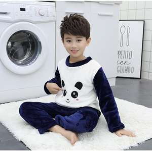 Nuevos Productos: Pijamas de Franela a Rayas con Estampados de Dibujos Animados de Manga Larga para Bebés Niños, Ropa de Dormir de Invierno, Desde China - Product Image 2