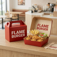 Boîte de conteneur pour hamburgers, poulet frit et frites, emballage à emporter, distributeur en gros, design personnalisé