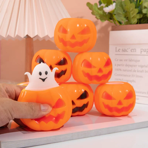 Juguete de PVC para apretar y amasar con forma de calabaza, divertido para bromas en fiestas de Halloween, juguete antiestrés para oficina, el más vendido transfronterizo. - Product Image 4