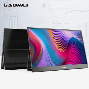 17.3" Large screen full hd 1080P hdmi usb c mobile stand portable monitor screen extender for laptop