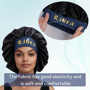 SOLPOP <span class=keywords><strong>Bonnet</strong></span> de nuit élastique imprimé en satin double couche pour femmes et filles, idéal pour cheveux bouclés - Product Image 3