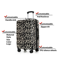 Ensembles de bagages classiques personnalisés imprimés personnalisés 3 pièces, légers, modernes, sacs de voyage en plein air, valise à roulettes avec couverture