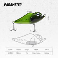 Leurre de pêche personnalisé OEM, leurre dur, jerkbait, 122 mm, 73 g, stickbait, GT, leurre coulant, leurre crayon