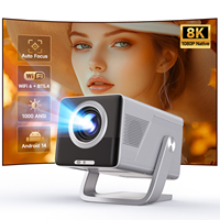 Projecteur de cinéma 8K extérieur 1080p, projecteur de cinéma maison intelligent, mini projecteur Android 14 X7