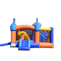 Château sautant avec toboggan Maison de rebond Videur gonflable Maison en PVC Château sautant Château gonflable avec toboggan à vendre