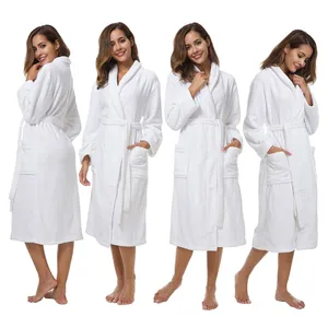 Robes de bain en velours monogramme, ensemble de robes de nuit et peignoir en peluche personnalisés pour hôtel, haute qualité