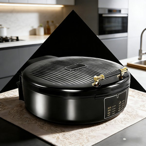 Crêpière multifonctionnelle 1200W électrique antiadhésive en acier inoxydable pour usage commercial - Product Image 2