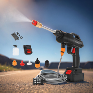 Nettoyeur de voiture portable sans fil haute pression 21V avec batterie au lithium, pistolet de nettoyage à jet puissant, solution de nettoyage de voiture - Product Image 1