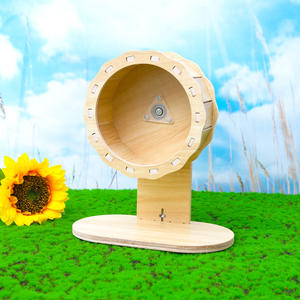 <span class=keywords><strong>Hamster</strong></span> en bois silencieux roue de course ours en peluche <span class=keywords><strong>Hamster</strong></span> tapis roulant exercice petit Animal jouet - Product Image 1