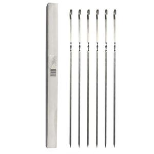 Juego de 12 Brochetas Metálicas Dobles Planas para Asar, para Campamento, Picnic y Exteriores, Juego de Barbacoa de 10 Piezas - Product Image 4