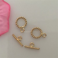 Non ternir GF 14K or rempli torsadé fermoirs à bascule pour collier Bracelet fabrication de bijoux résultats accessoires