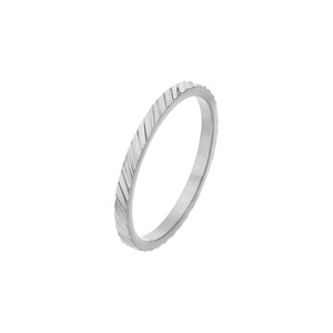 Anillo de Acero Inoxidable con Grabado Estilo Coreano, Anillo de Pareja con Diamantes, Anillo de Estilo Simple de Acero Inoxidable - Product Image 4