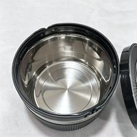 Lot de 3 chauffe-plats isothermes en acier inoxydable 2,5L/5L/8L avec poignée SA pour la restauration et le stockage alimentaire