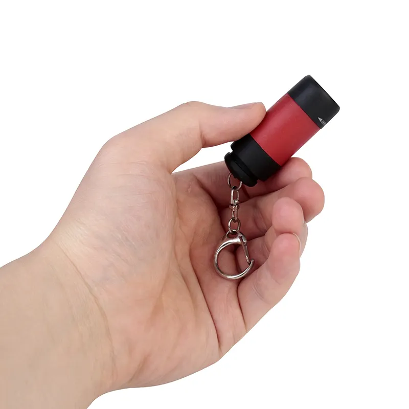 Hot Sale Mini USB charging LED Keychain Ring Flashlight Small USB Keychain Light