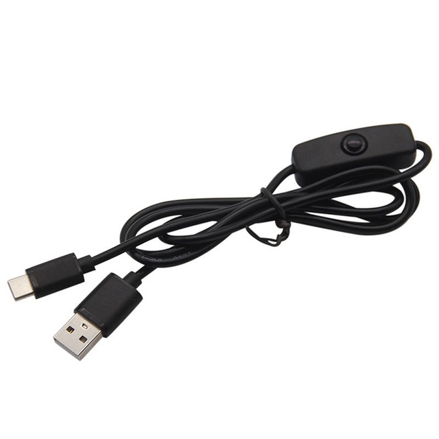 Raspberry Pie 4B 5V 3A Power Switch Cable USB Type-c Interface with Switch Power Cable