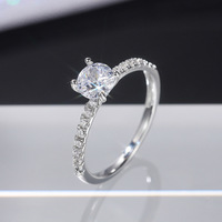 Klassieke tijdloze groothandel dames trendy koperen 18K verguld ring van hoge kwaliteit met kubieke zirkonia, bruiloft Valentijnsdag