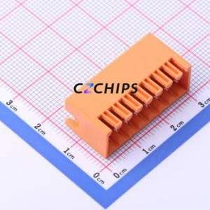 KF2EDGEVC-3.5-2*8P Plug-in Terminal Block Through hole,P=3.5mm Connector Board-to-Board / Socket - Closed 2x8P 3.5mm Orange - Product Image 1