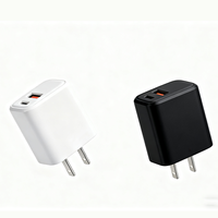 Chargeur rapide pliable compact PD 20W Type-C en ABS pour téléphone portable, appareil photo et montre connectée - Idéal pour les voyages