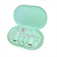 Kit adaptateur USB multifonction 6-en-1 avec boîte de rangement et kit de câbles de charge rapide, convertisseur USB C vers Type C/Micro