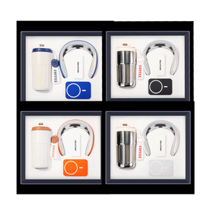 Taza de <span class=keywords><strong>café</strong></span> 2025, juego de masajeador de cuello, <span class=keywords><strong>beneficios</strong></span> de lujo para empleados, sorteo VIP, juego de regalo de cooperación corporativa inteligente con logotipo personalizado - Product Image 1