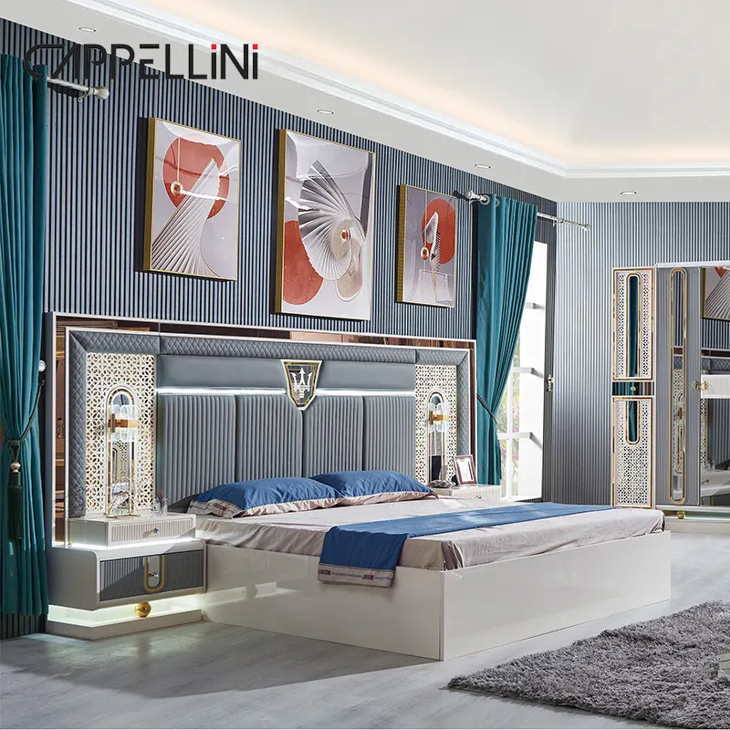 Cappellini 인테리어 부드러운 장식 디자인 프로젝트 전체 집 가구 스위트 침실 홈 가구 침실 세트