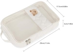 Bolsas Organizadoras de Pañales para Bebé, Paquete de <span class=keywords><strong>2</strong></span>, Impermeables, Colgantes, con Diseño de Oso, Reutilizables, Lavables, de Tela - Product Image 3