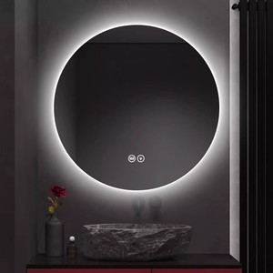 Pháp phong cách vòng Gương phòng tắm thông minh <span class=keywords><strong>LED</strong></span> chống sương mù chống cháy nổ treo tường tùy chỉnh dạ quang siêu trắng gương trang điểm - Product Image 6