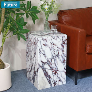 100% Natural Italia Calacatta Viola mármol piedra mesa de té lateral para apartamento Villa mansión Hotel sala de estar cama muebles de habitación - Product Image 2