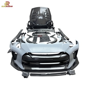 ชุดแต่งคาร์บอนไฟเบอร์แบบกึ่งเงา สไตล์ Top Secret พร้อมกันชน สปอยเลอร์ ฝากระโปรง สเกิร์ตข้าง สำหรับ Nissan R35 GTR ปี 2008-2022 - Product Image 1