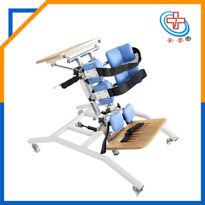 Équipement d'entraînement à la position debout inclinable pour enfants, cadre réglable pour la thérapie de réadaptation, construction en acier bleu - Product Image 4