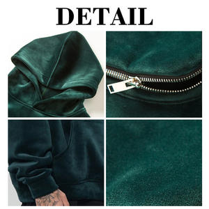 Sudadera con Capucha KingSen de Alta Calidad para Hombre, Premium, de Terciopelo Sedoso, Invierno, 100% Poliéster, con Bolsillo en el Pecho, Logotipo Bordado, Forrada - Product Image 6