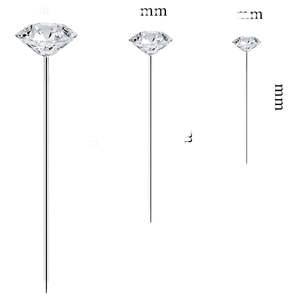 Lot de 100 épingles en métal de luxe faites à la main en acier inoxydable avec cristaux transparents, vente en gros pour fleuristes <span class=keywords><strong>Hui</strong></span> <span class=keywords><strong>Huang</strong></span> - Product Image 1