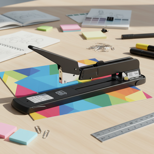 Engrapadora Resistente de 200 Páginas con Botón STD <span class=keywords><strong>para</strong></span> Hogar y Oficina, Ahorra 60% de Esfuerzo, Engrapadora Manual de Metal <span class=keywords><strong>para</strong></span> Documentos Gruesos - Product Image 6